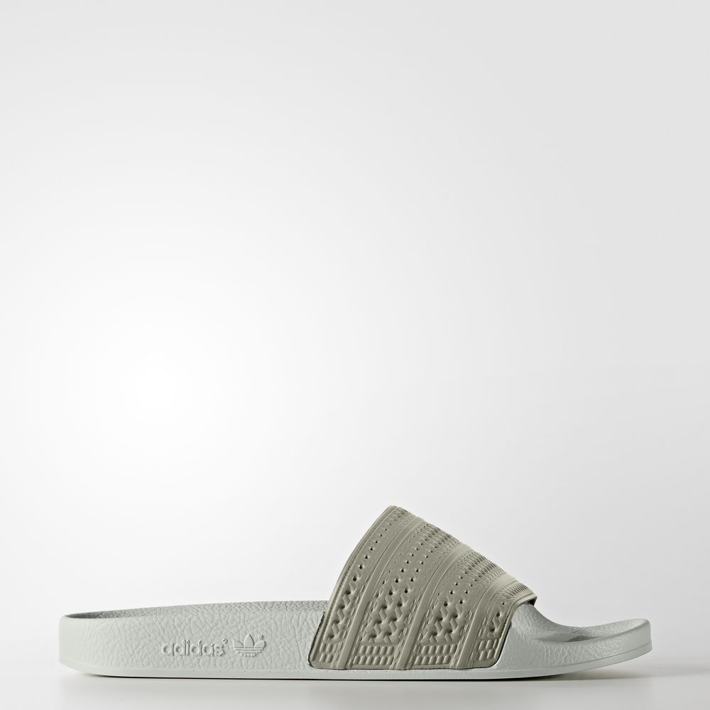 Adidas Adilette Slides - παντοφλες ανδρικα - Μπεζ/Μπεζ/Πρασινο,Μέγεθος: EU 36 – 54 2/3 (228NWUVX)